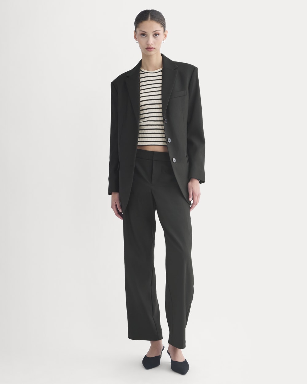 Everlane Straight-Leg Trouser, Tailor Twill, Black, Size 14, Wool Everlane Straight-Leg Trouser, Tailor Twill, Black, Size 14, Wool