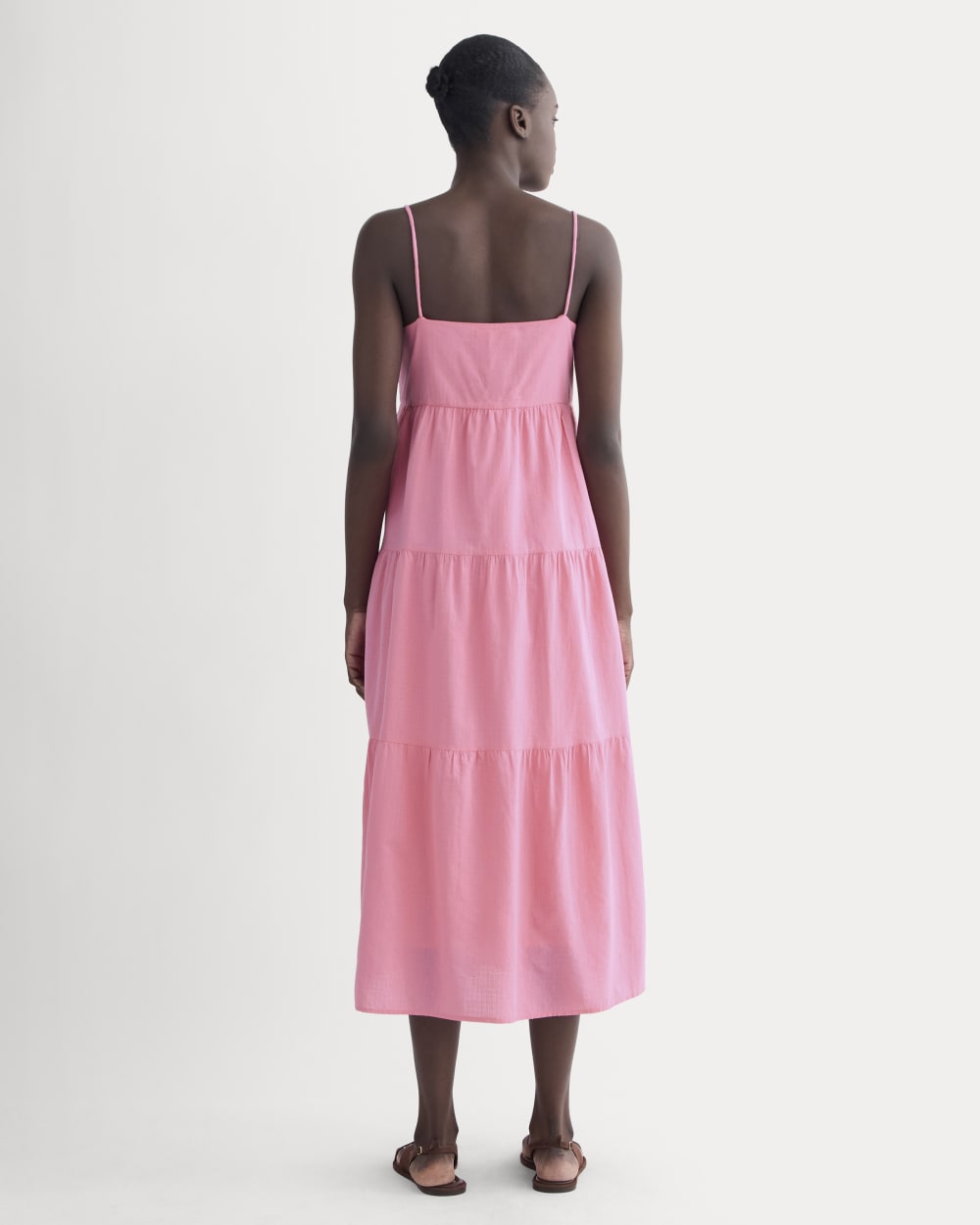 womens-gauze-tiered-dress-deep-pink