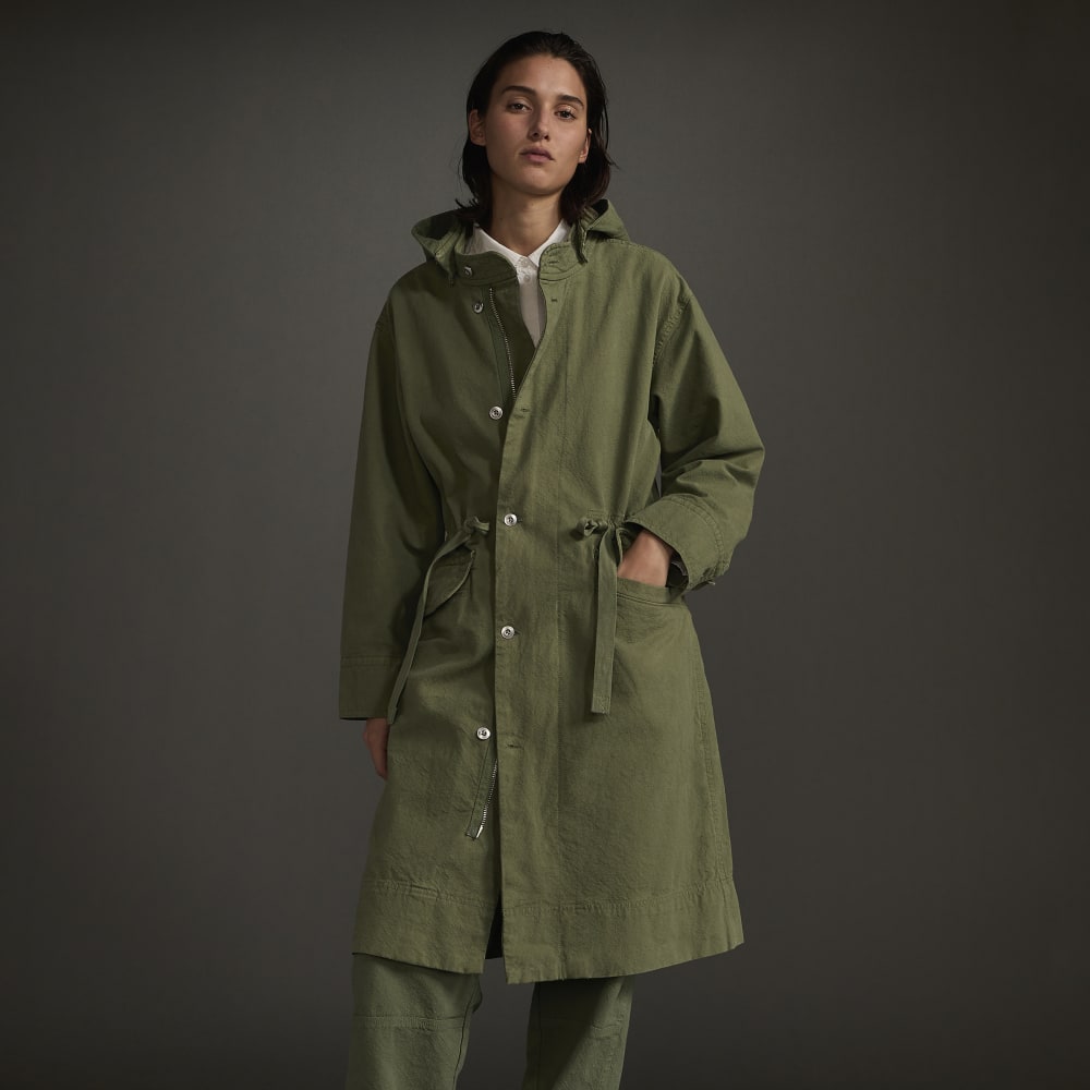 【新品未使用】argue COTTON  PARKA UKON | WOMEN'S VEGAN DOWN (RECYCLED) DRAWSTRING PARKA, NAVY