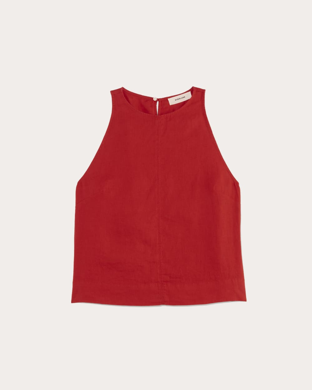 womens-linen-high-neck-tank-classic-red | alt