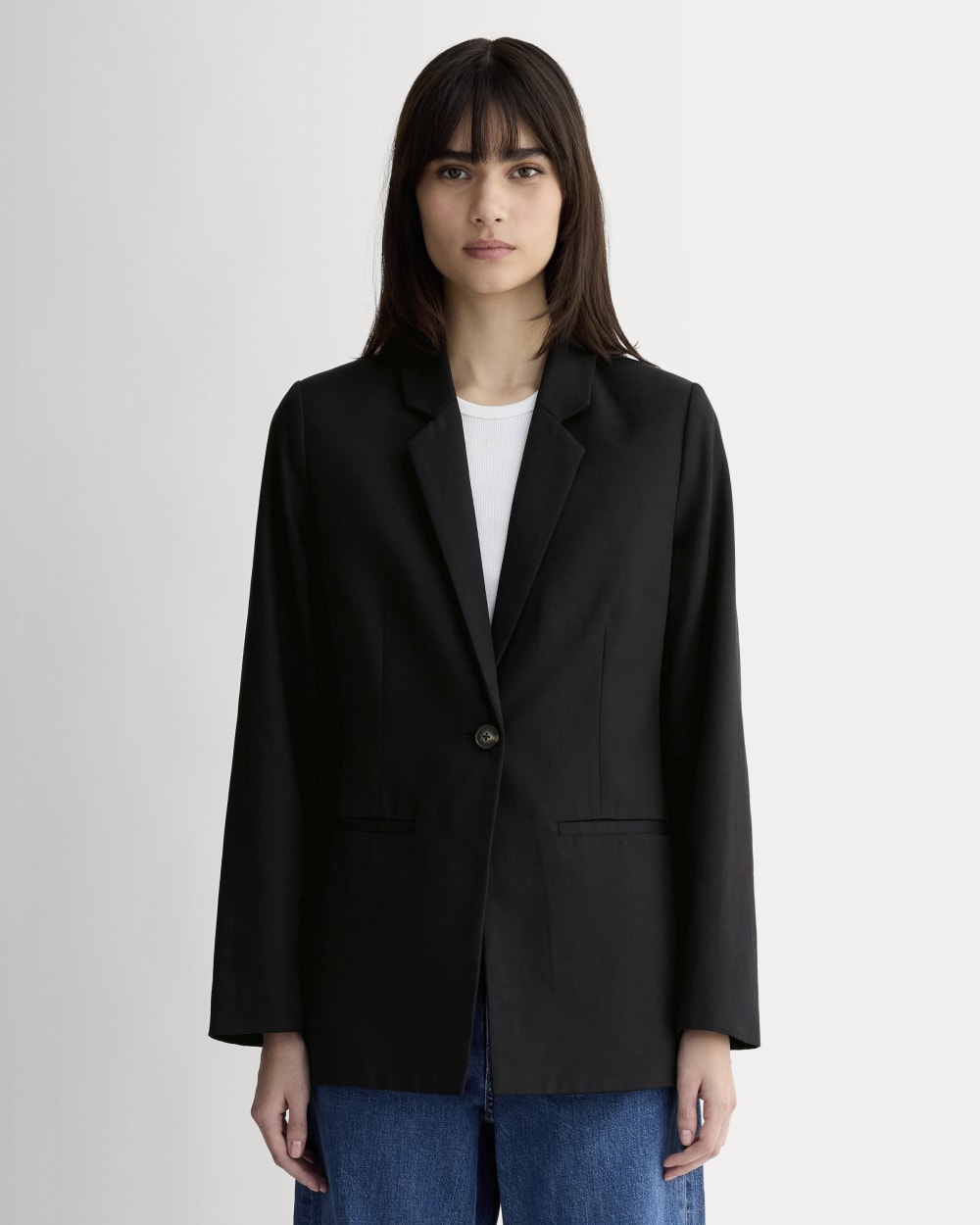 womens-relaxed-blazer-buttersmooth-black | primary