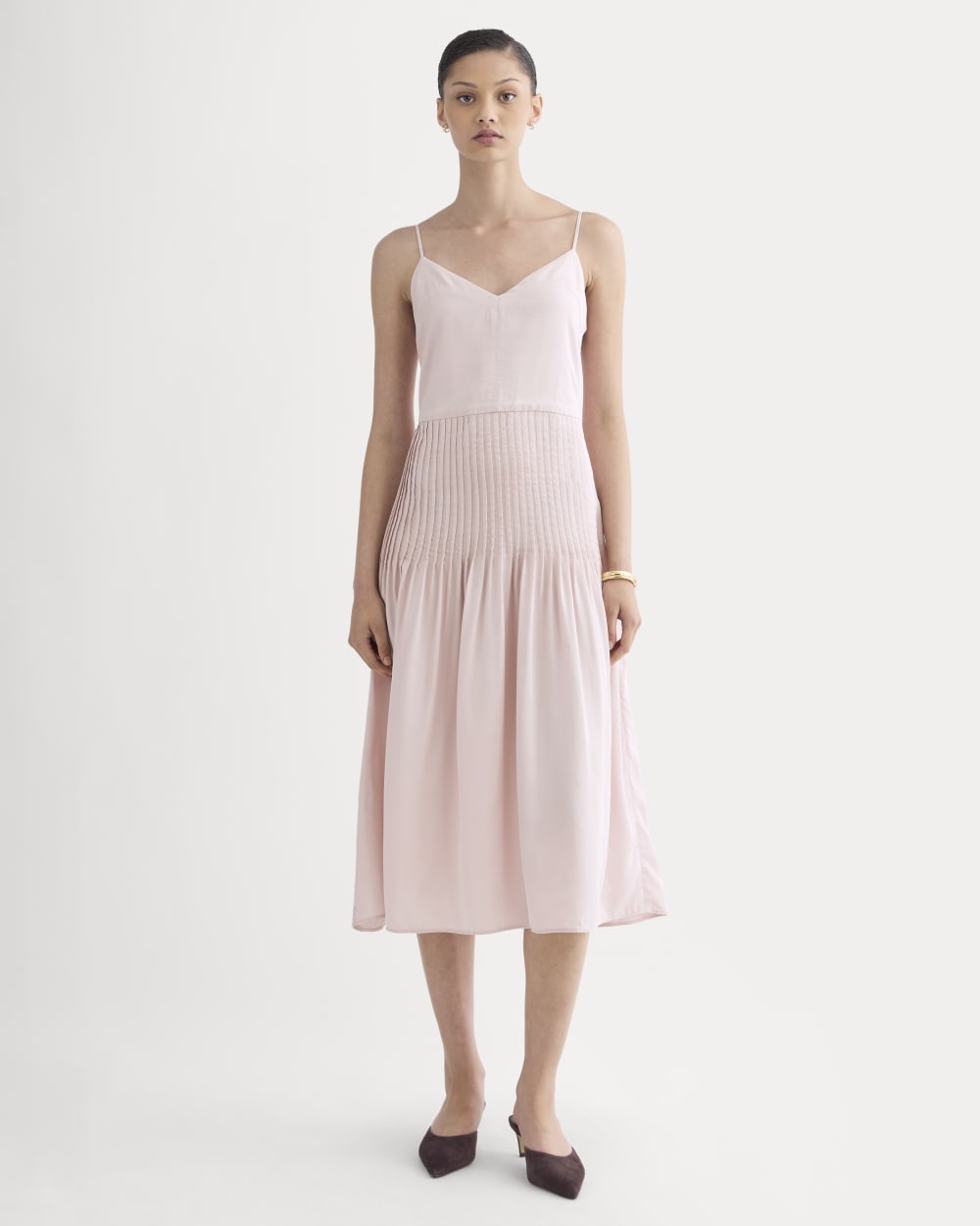 womens-pleated-slip-dress-butterlite-soft-rose | primary