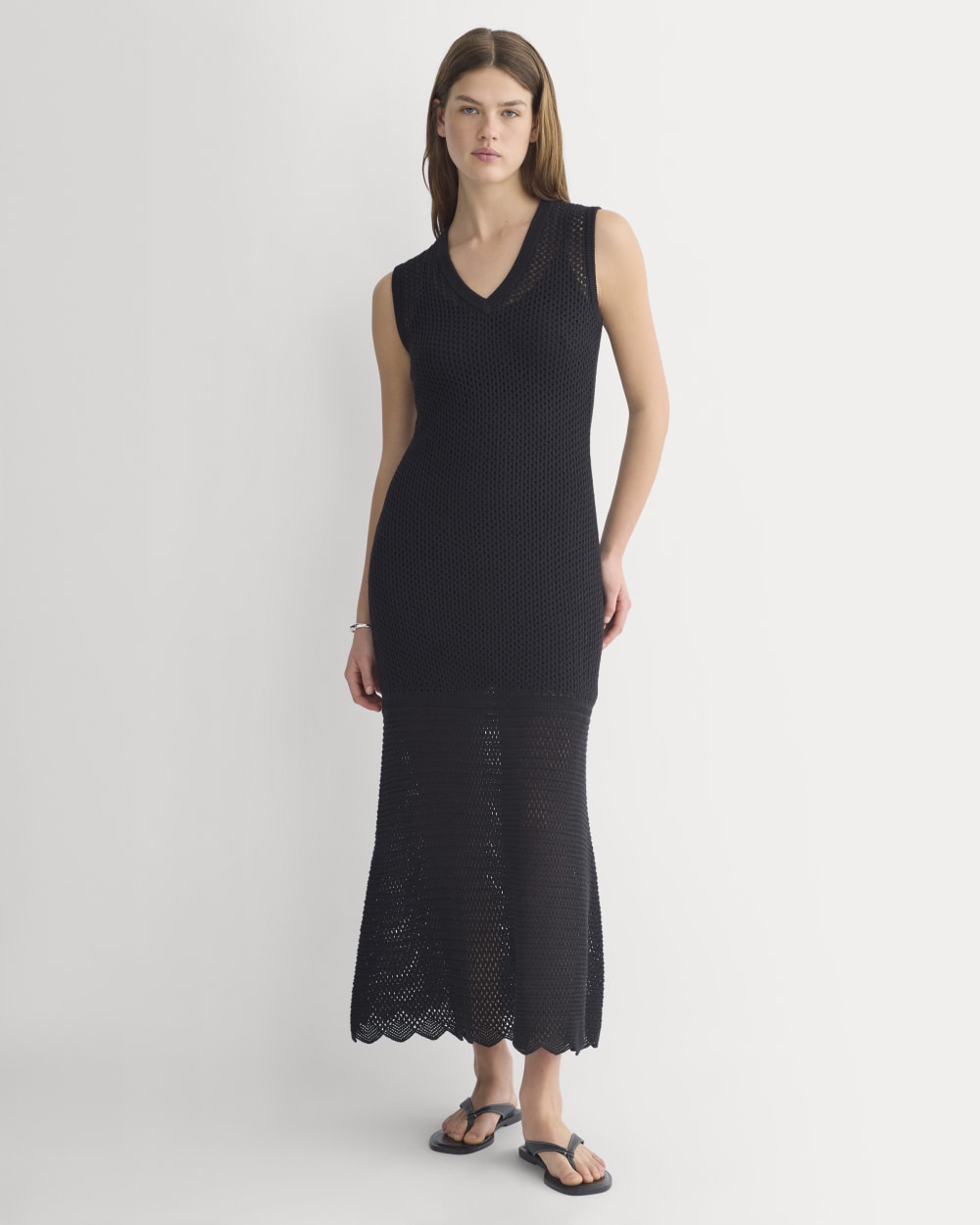 Lace Knit Maxi Sweater Dress | Black Everlane Lace Knit Maxi Sweater Dress | Black Everlane
