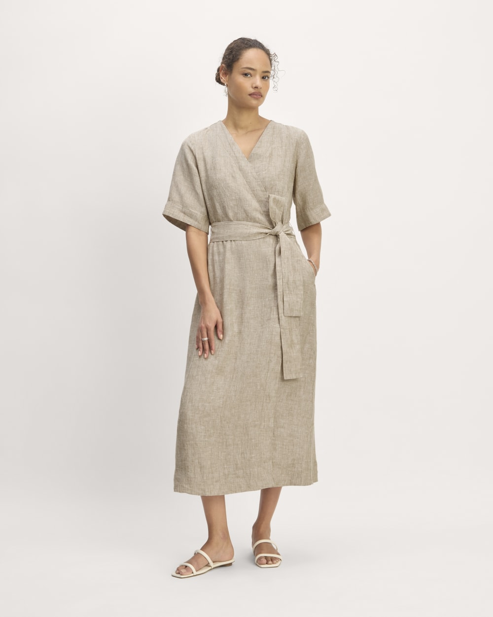 The Wrap Dress in Linen | Cornstalk Chambray Everlane The Wrap Dress in Linen | Cornstalk Chambray Everlane