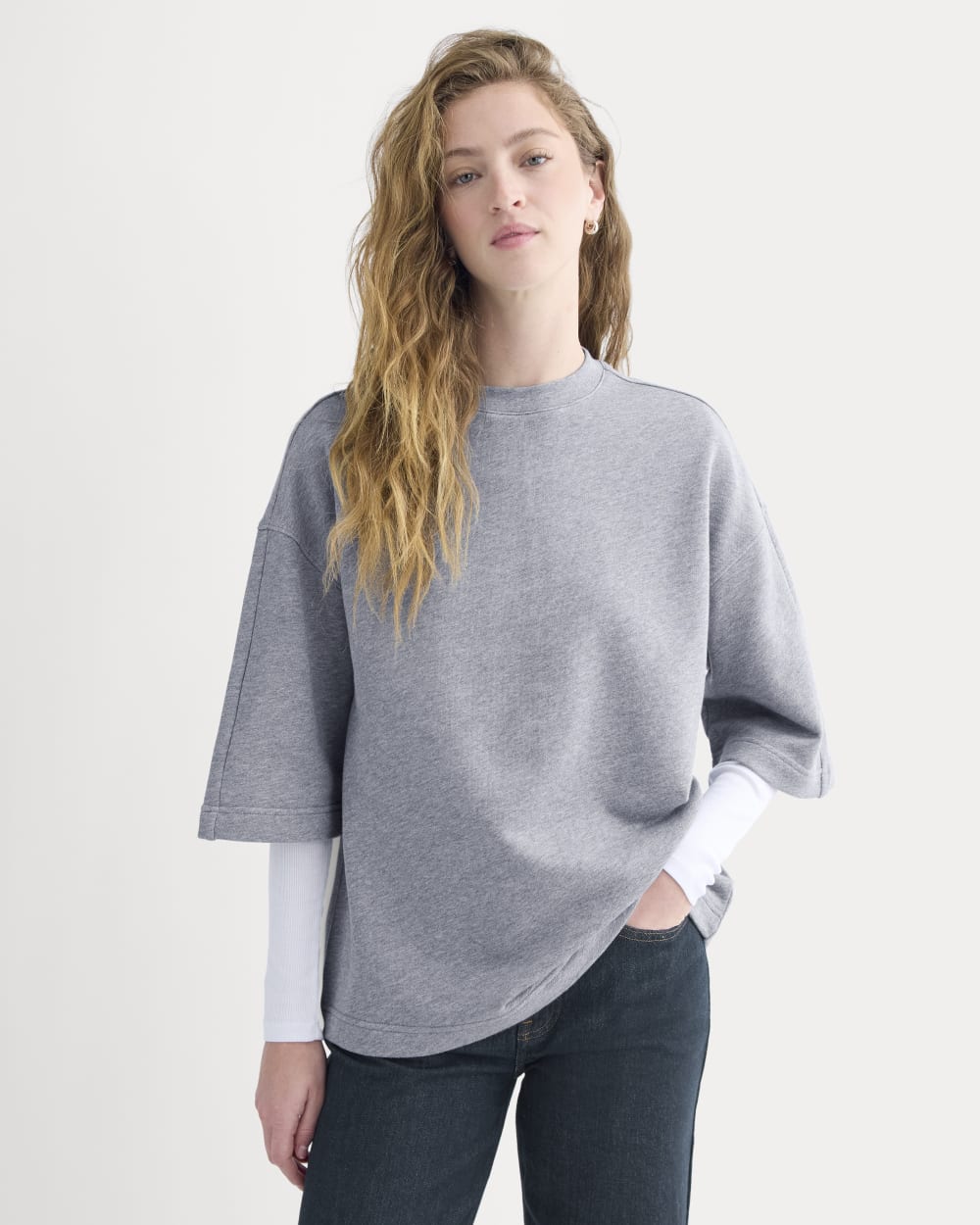 womens-lightweight-terry-oversized-tee-vintage-heather-grey | primary