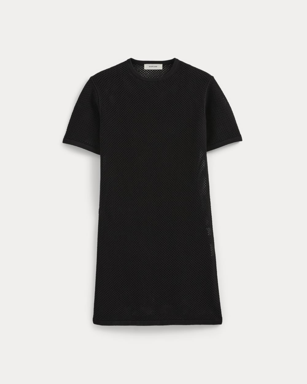 womens-mesh-knit-short-sleeve-dress-black | alt