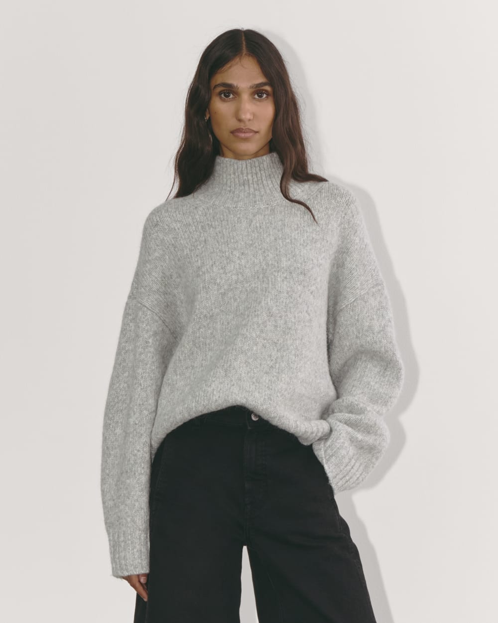 The Cloud Oversized Turtleneck Heather Grey – Everlane