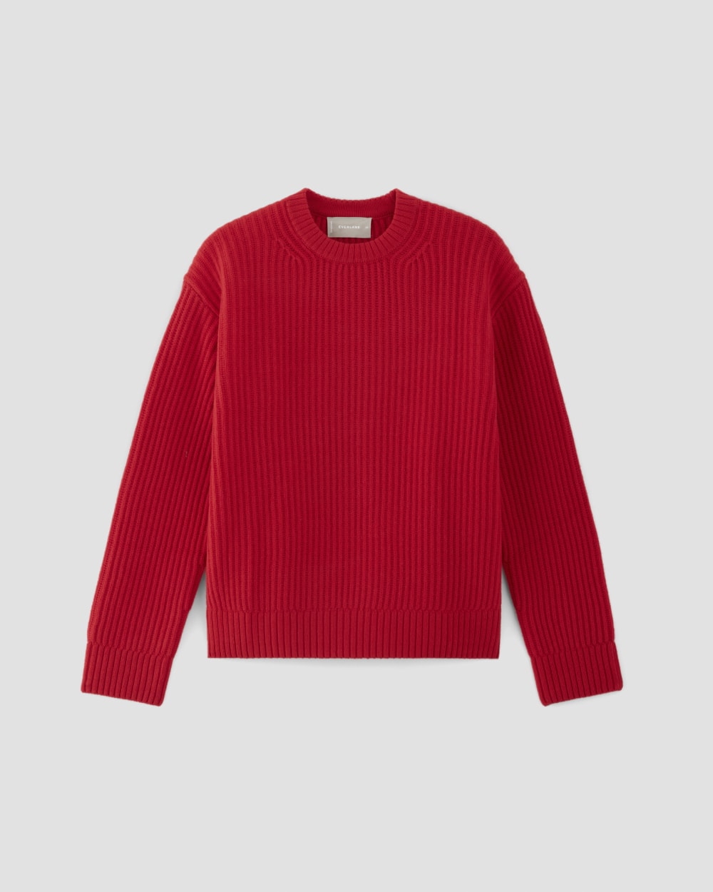 womens-felted-merino-oversized-crewneck-classic-red | alt