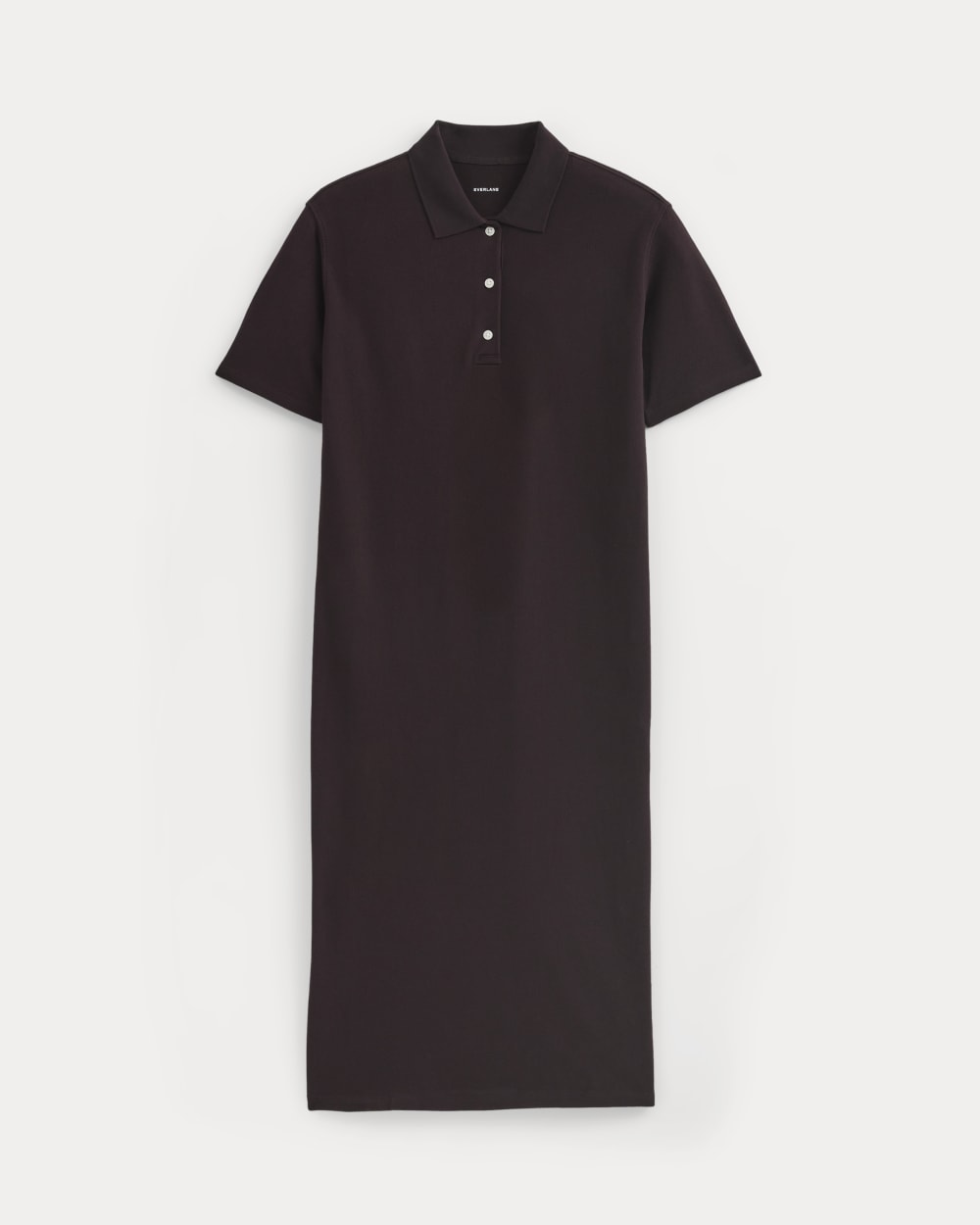 womens-pique-polo-short-sleeve-dress-dark-chocolate | alt