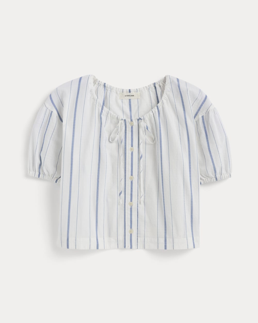 womens-gauze-button-up-bone-dutch-blue | alt