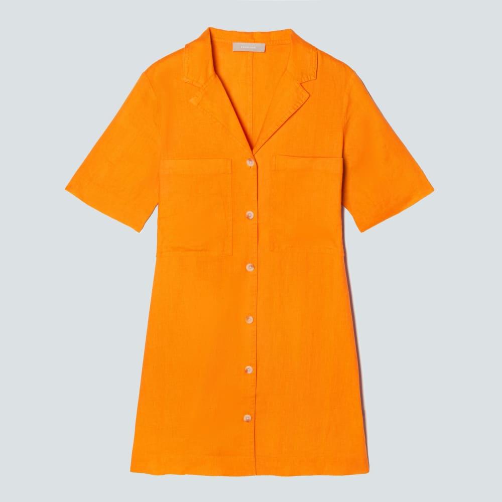 womens-linen-workwear-dress-turmeric