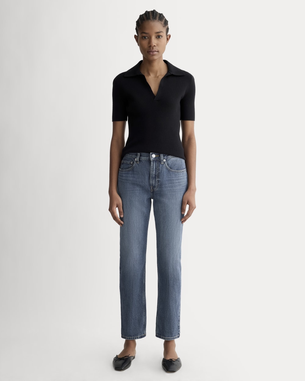 The Super-Soft Relaxed Jean Mid Indigo – Everlane - Main Image