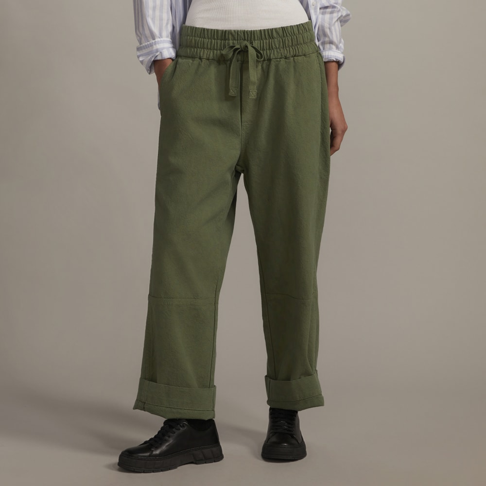 The Canvas Organic Cotton Pull-On Pant | Forest Green – Everlane