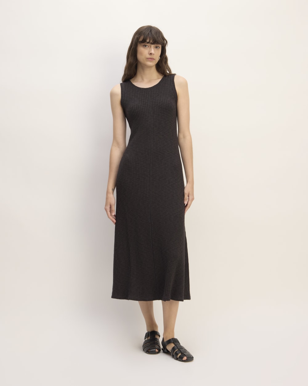 The Rib-Knit A-Line Tank Dress | Black Everlane The Rib-Knit A-Line Tank Dress | Black Everlane