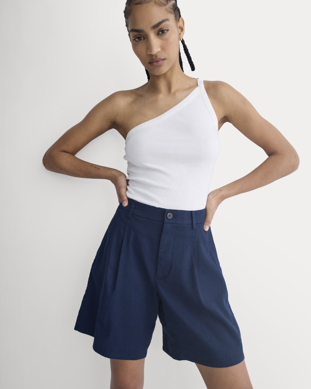 womens-tailored-a-line-short-navy | primary