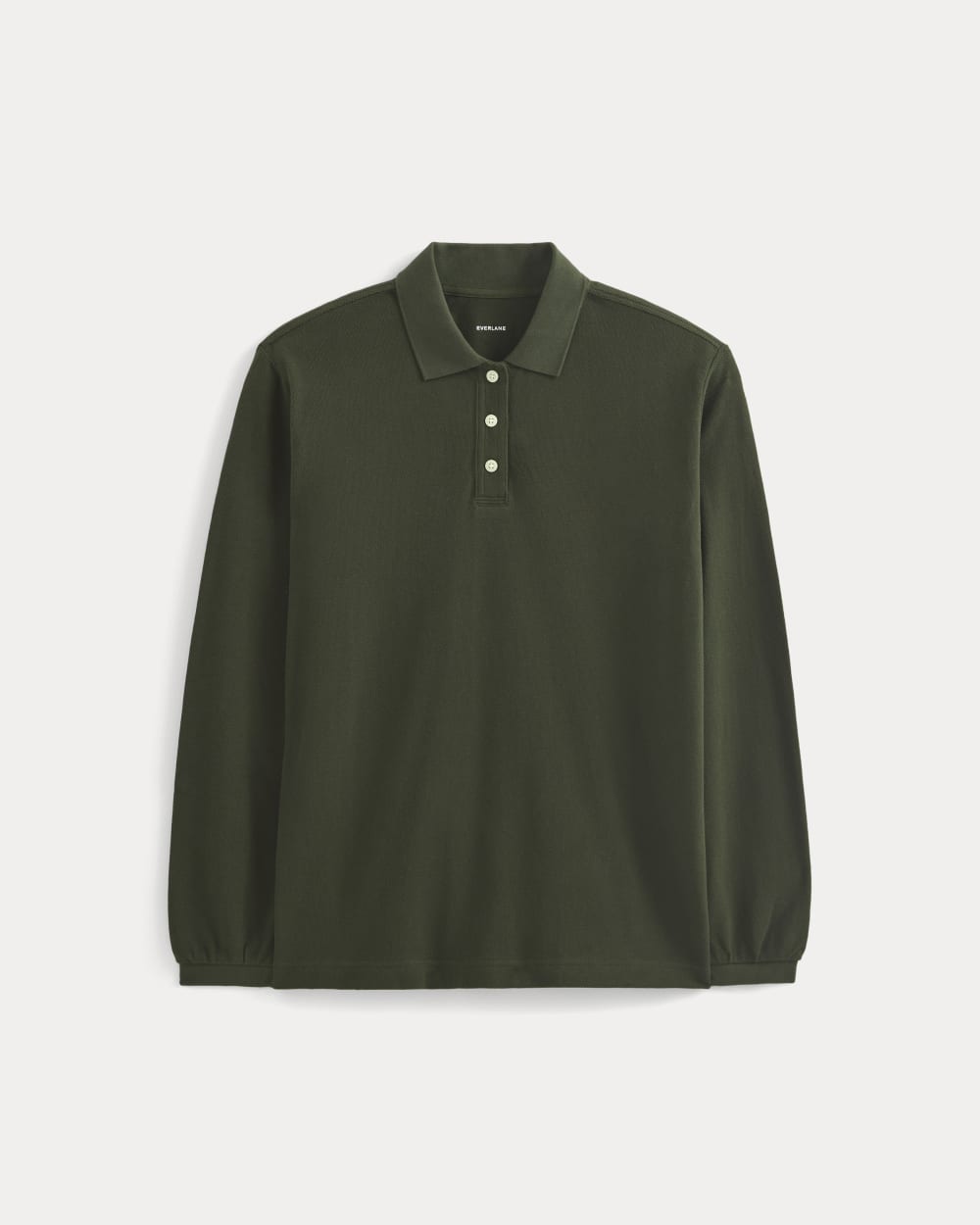 womens-oversized-pique-polo-dark-green | alt