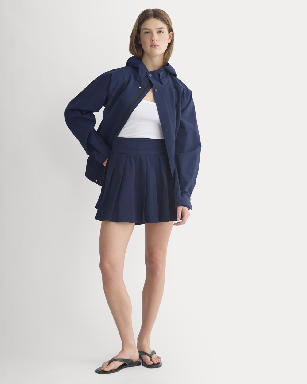 womens-utility-pleated-mini-skirt-navy