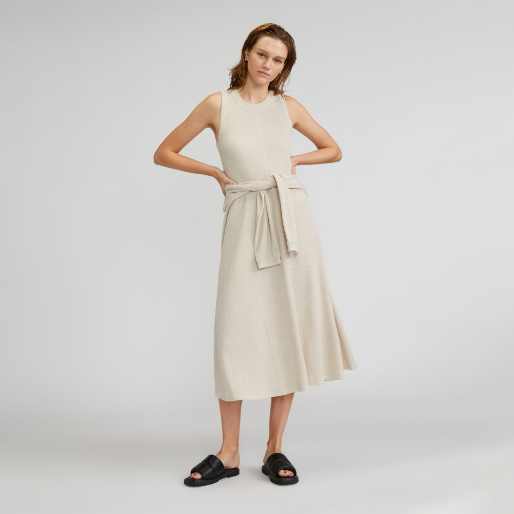 womens-organic-cotton-waffle-tank-dress-heathered-pelican | primary