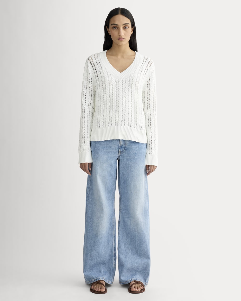 womens-mesh-cable-v-neck-everyday-cotton-white