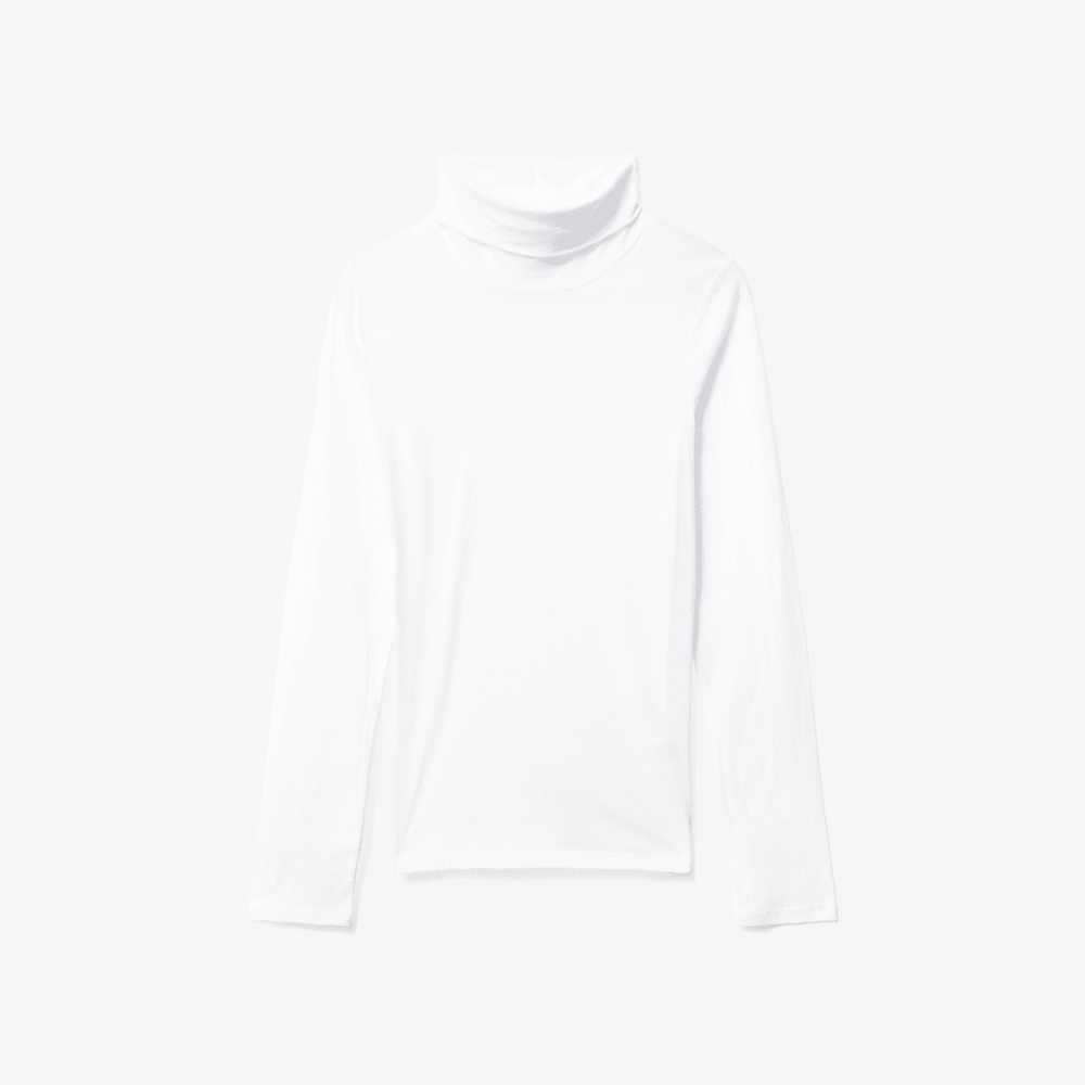 The Organic Cotton Turtleneck White – Everlane - Main Image