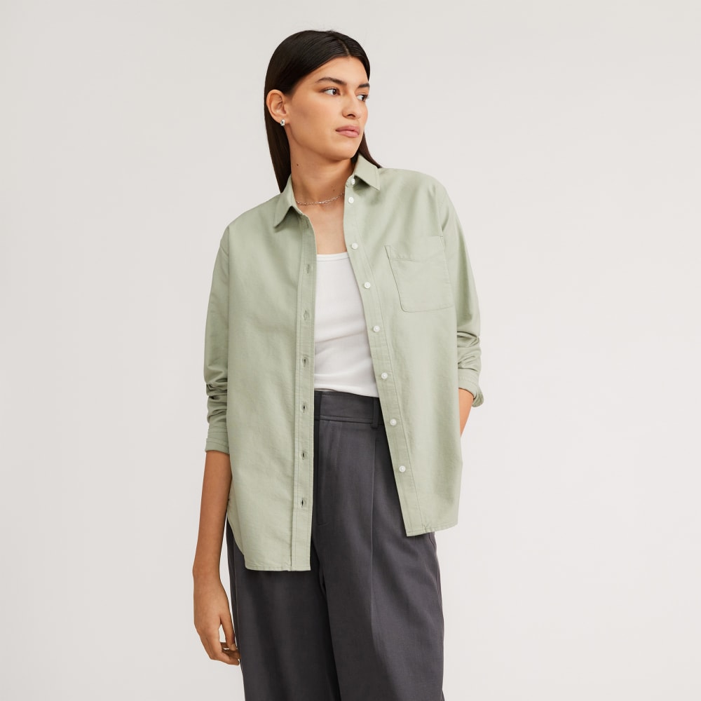 womens-relaxed-oxford-shirt-seagrass | primary