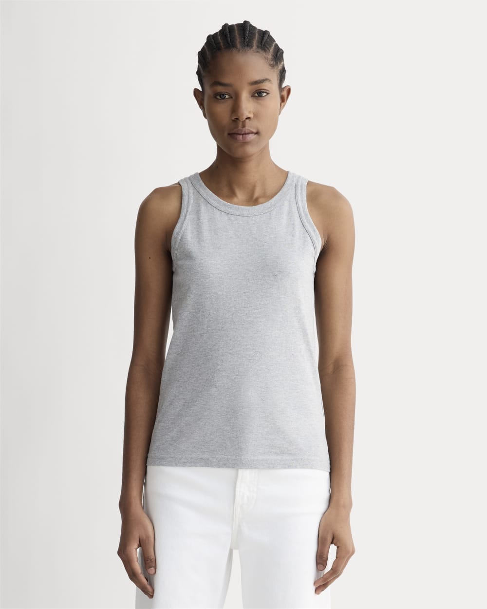 KARRY American sleeve tank グレー 未使用】KARRY American sleeve tank リブタンクトップ - メルカリ