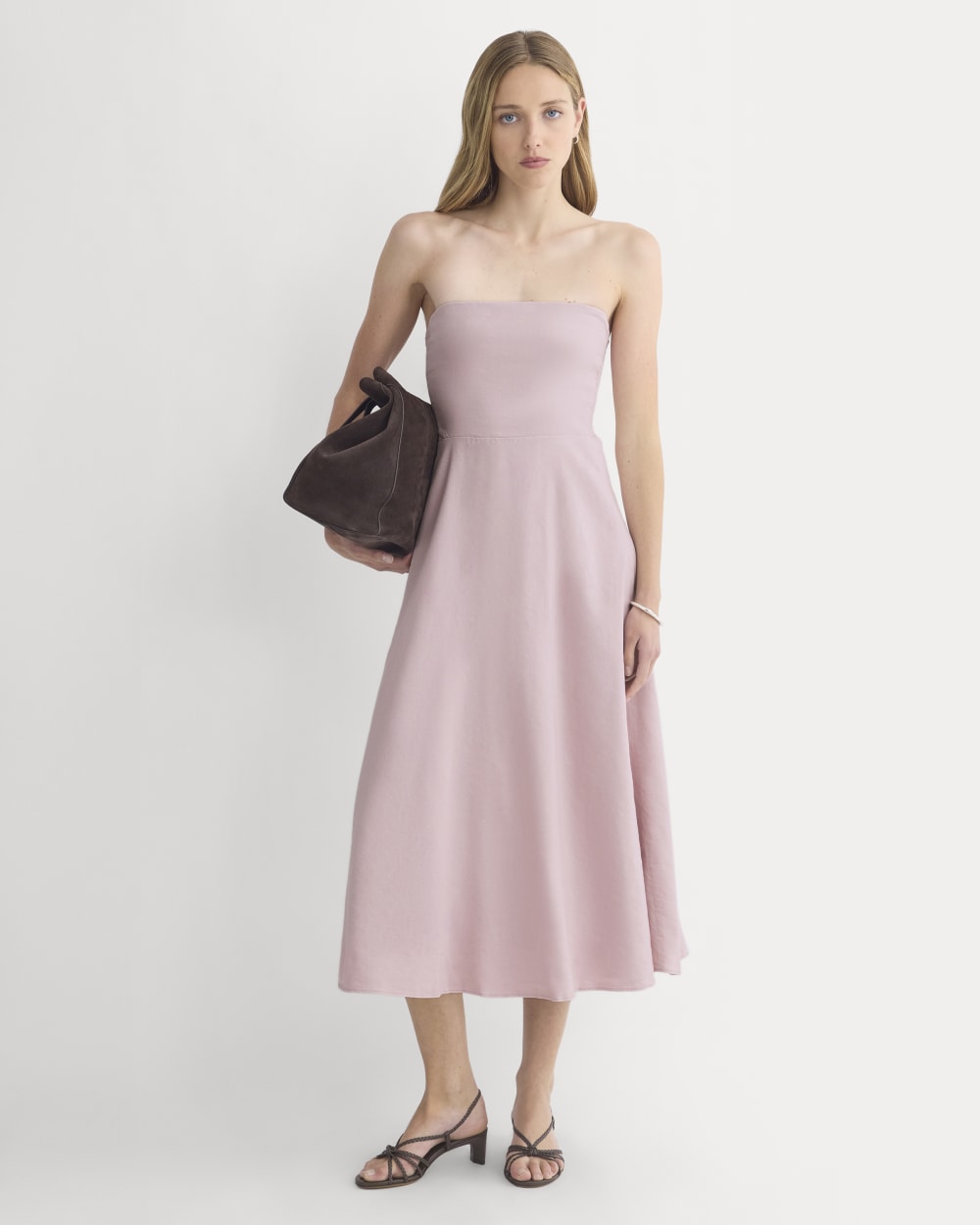 womens-strapless-dress-in-stretch-linen-burnished-lilac | primary