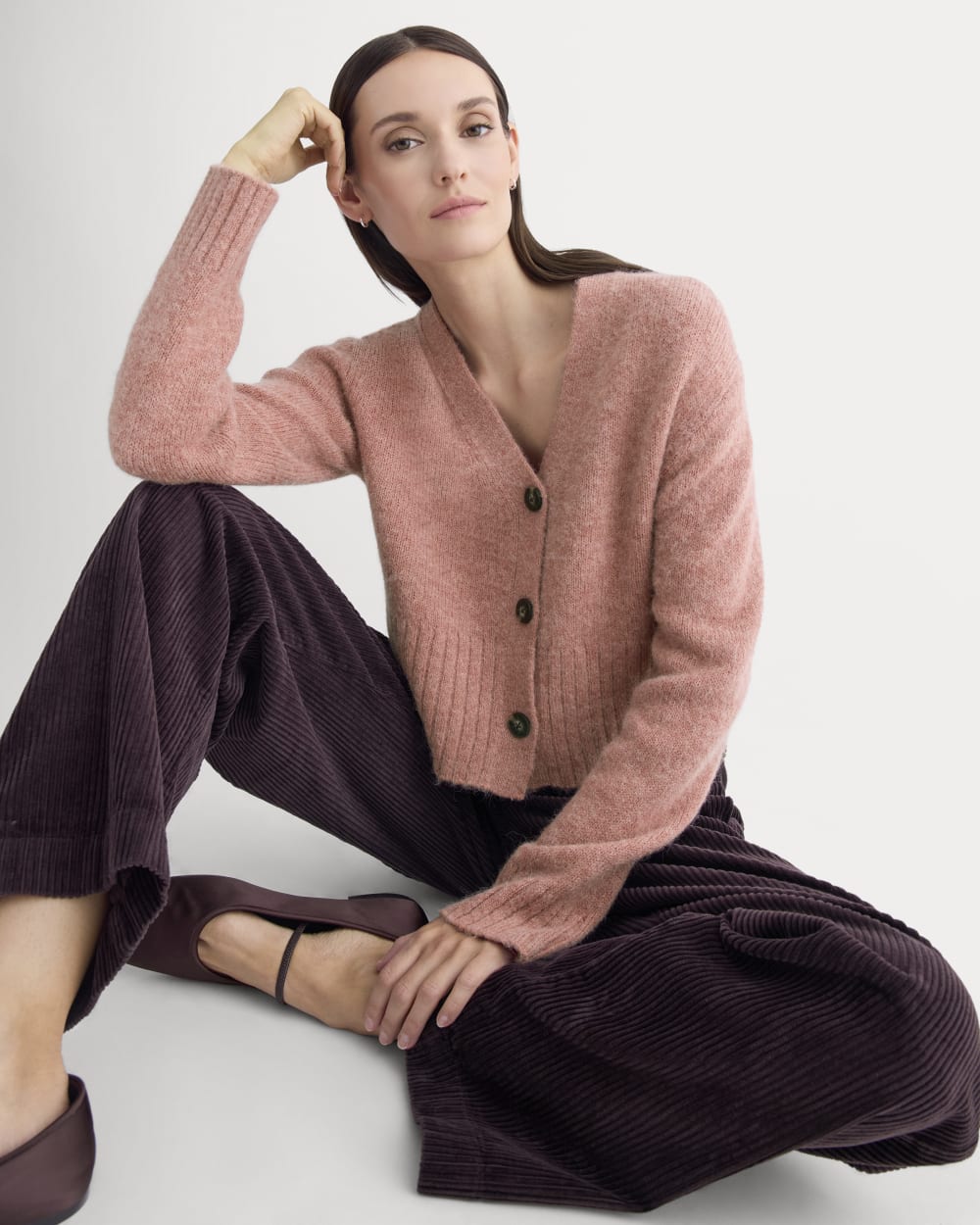 womens-high-v-cropped-cardigan-in-alpaca-heather-ash-rose | primary