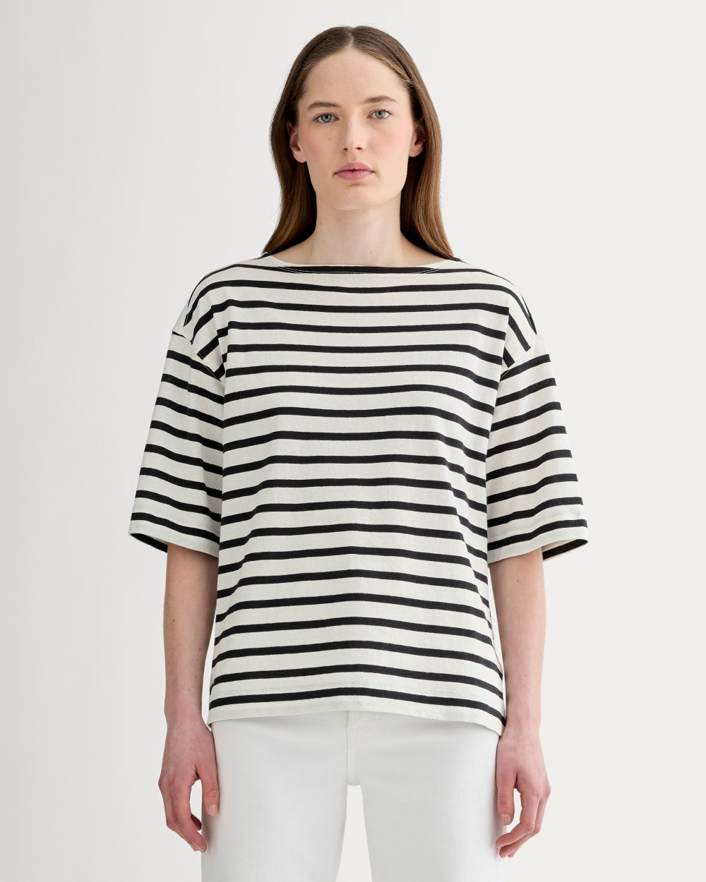 womens-mariner-oversized-tee-bone-black | primary
