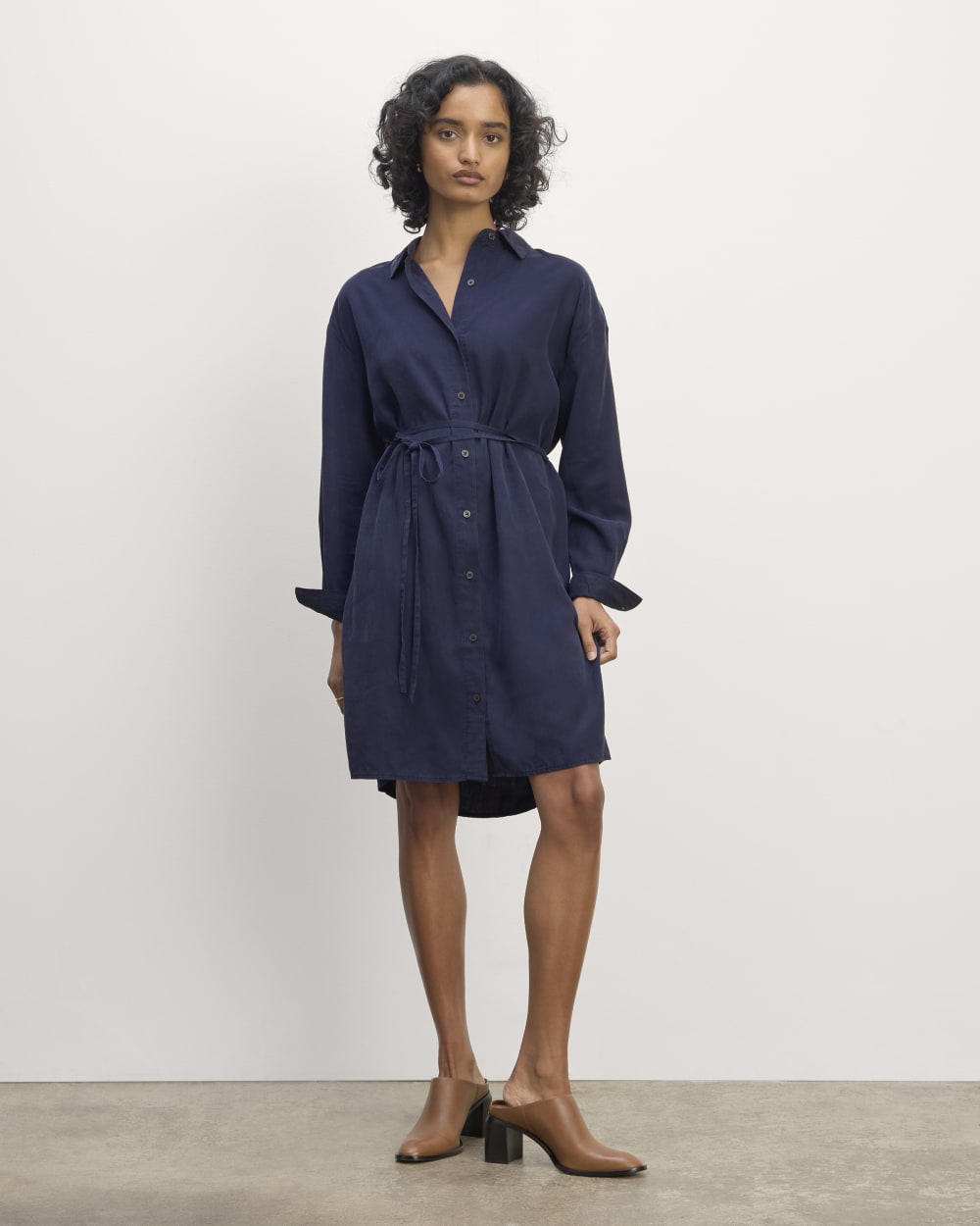 The Must-Have Shirtdress in Butterlite | Navy Everlane The Must-Have Shirtdress in Butterlite | Navy Everlane