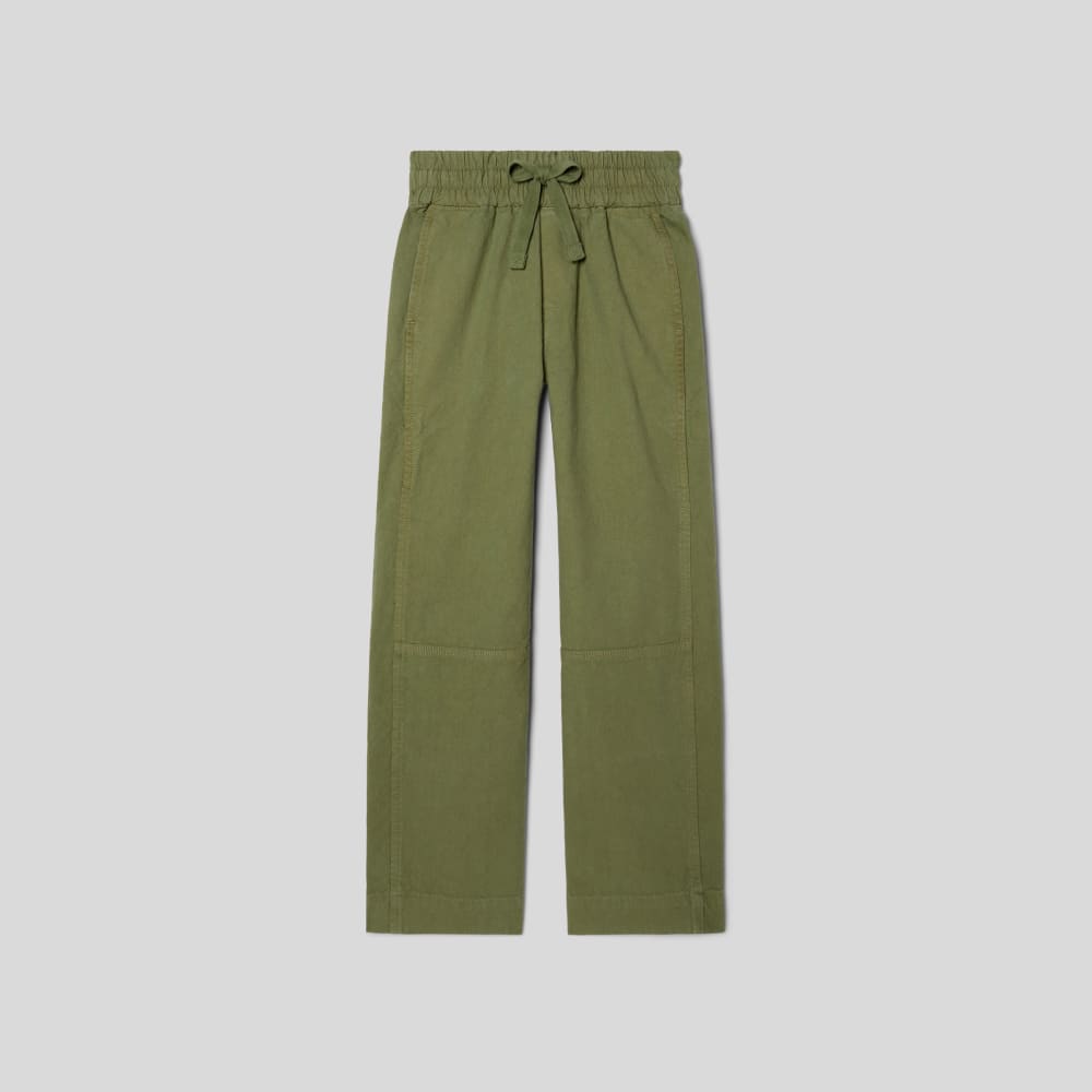 womens-canvas-cotton-pull-on-pant-forest-green | alt
