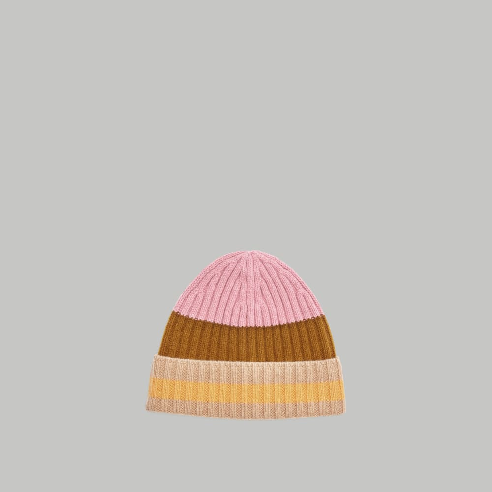 unisex-recashmere-beanie-tapenade-multi-stripe | alt