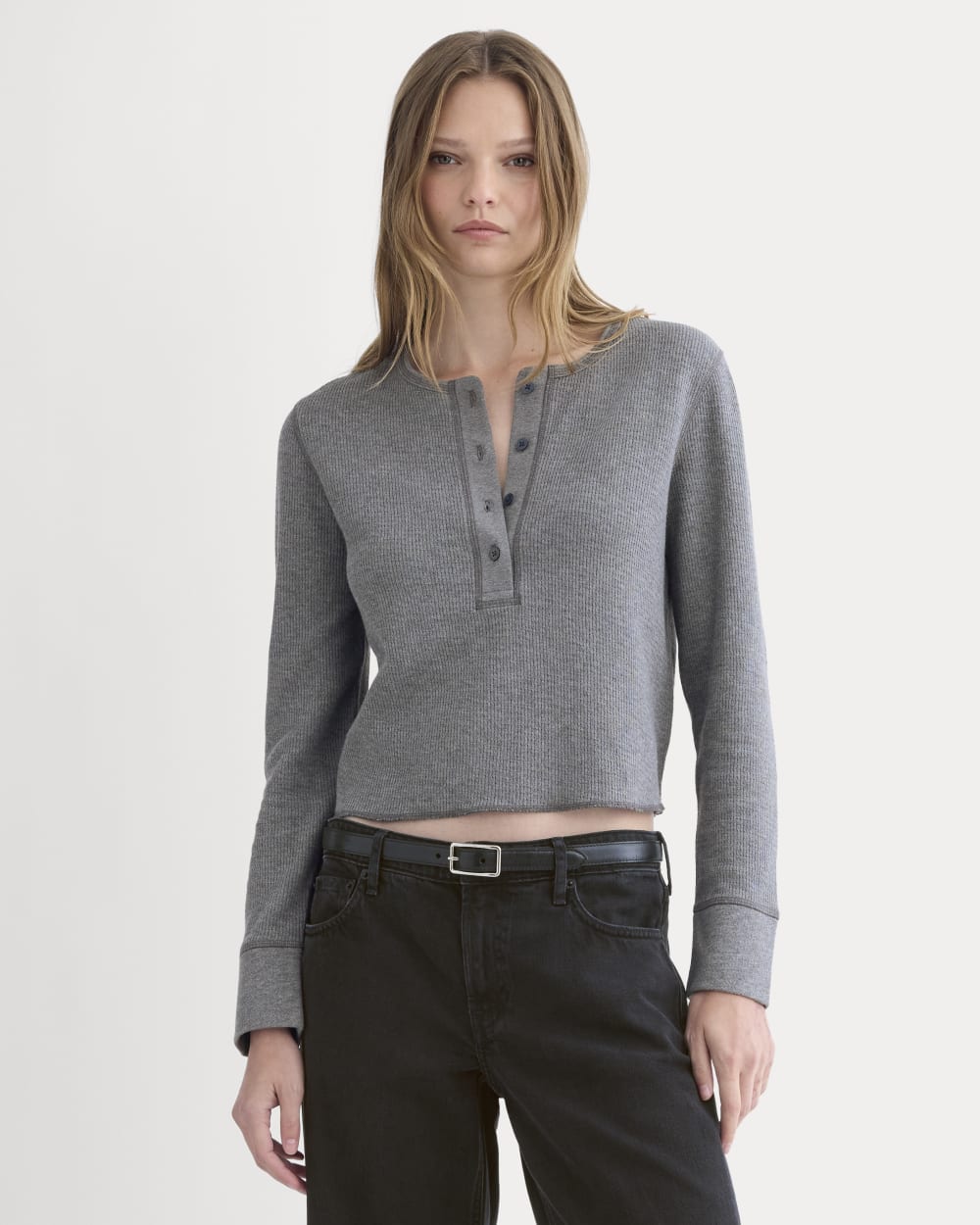 Henley Sweater Everlane Henley Cashmere Everlane ReCashmere Button