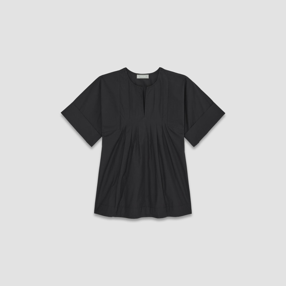 womens-poplin-tunic-black | alt