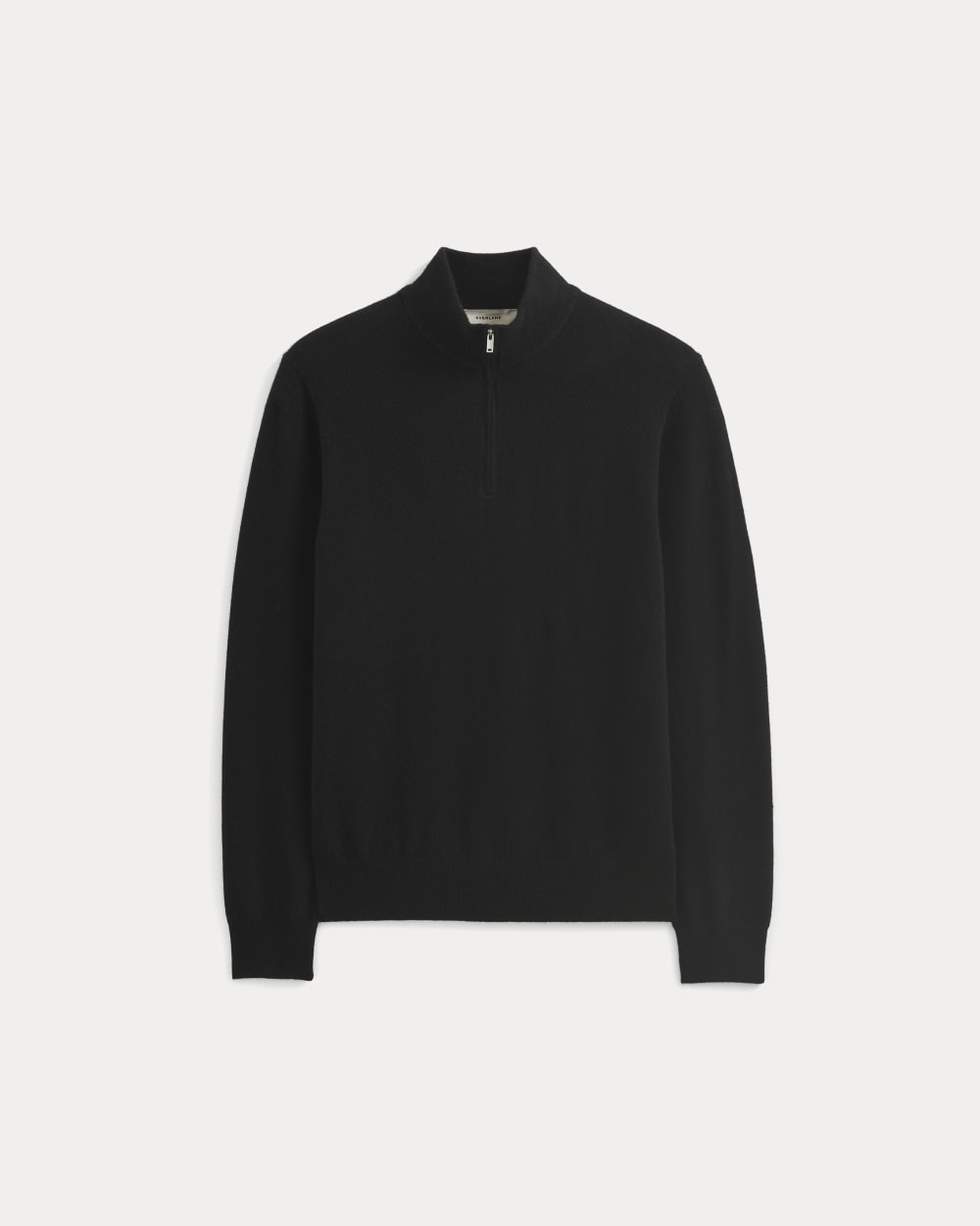 mens-cashmere-quarter-zip-sweater-black | alt