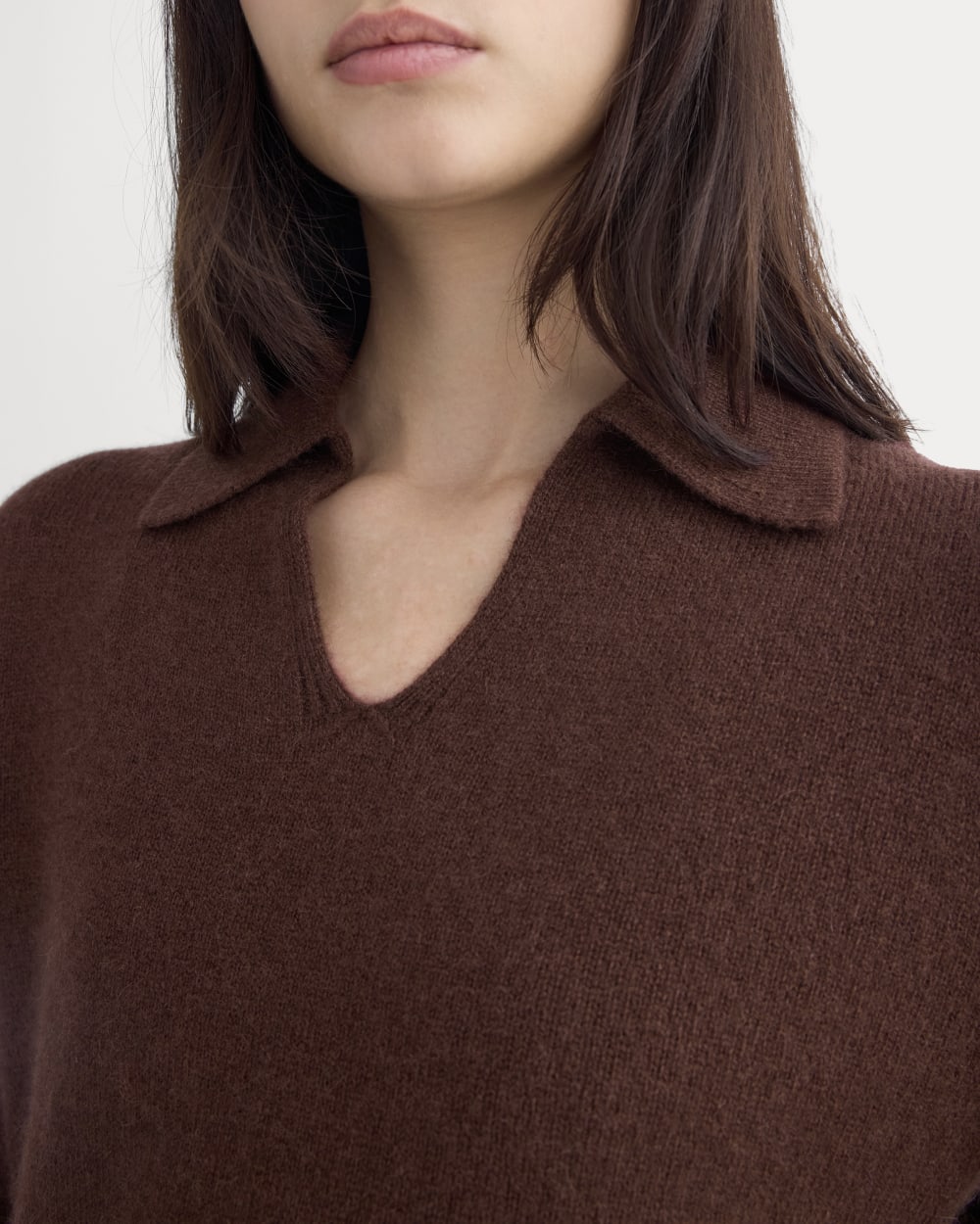 womens-cashmere-polo-sweater-dark-mahogany