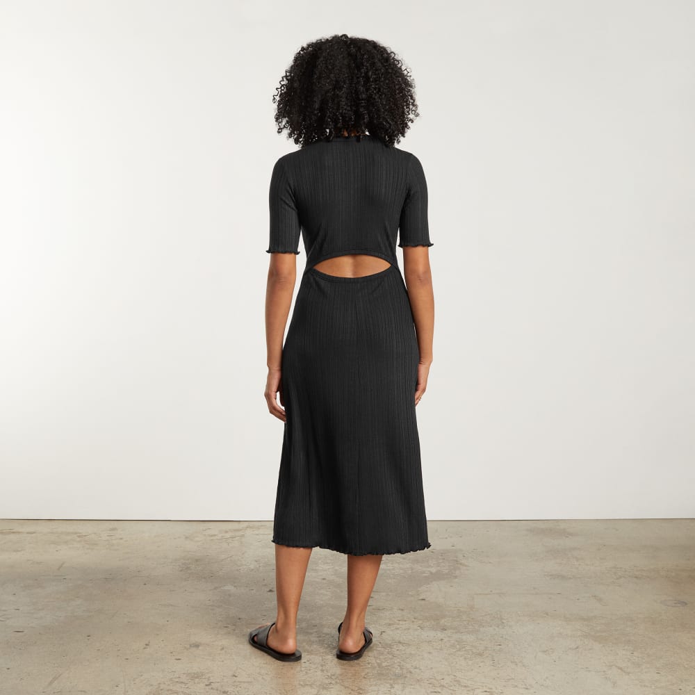 womens-open-back-rib-dress-black | alt