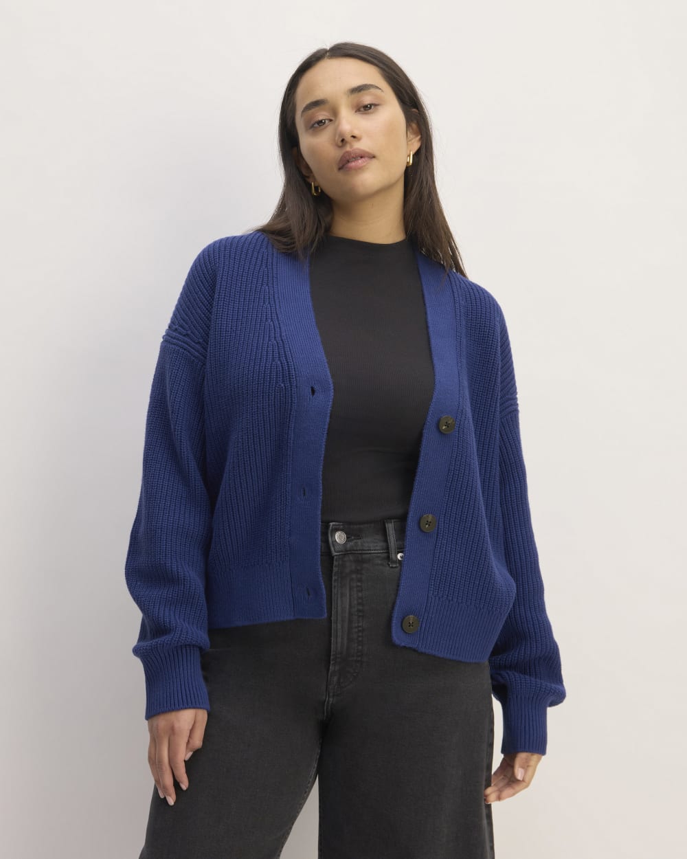 トップス PERVERZE/Double Face Knit Cardigan/Blue Double Face Knit Cardigan/Blue｜PERVERZE | パーバーズの公式