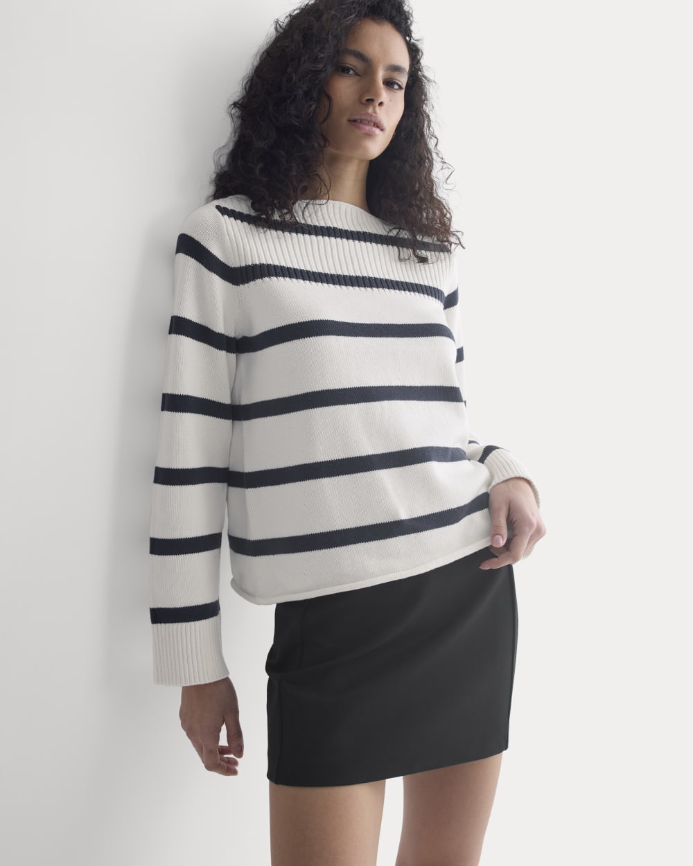 womens-striped-boatneck-sweater-cotton-true-navy-bone | primary