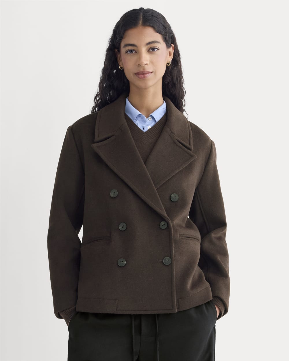 ReWool Short Peacoat | Dark Chocolate – Everlane