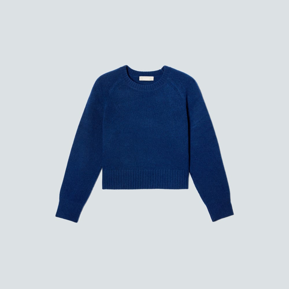 womens-recashmere-cropped-crew-sweater-navy-bone | alt