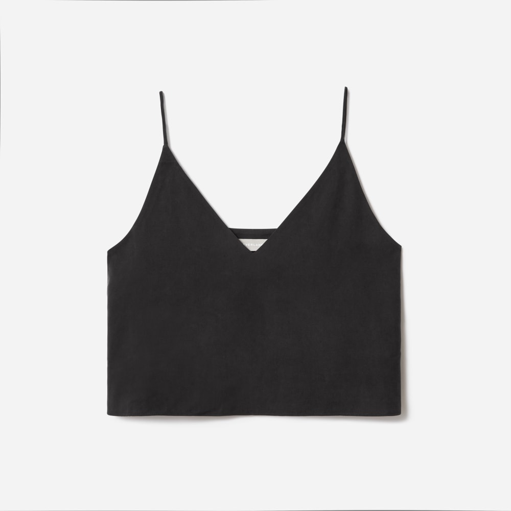 womens-washable-silk-cropped-cami-black | alt
