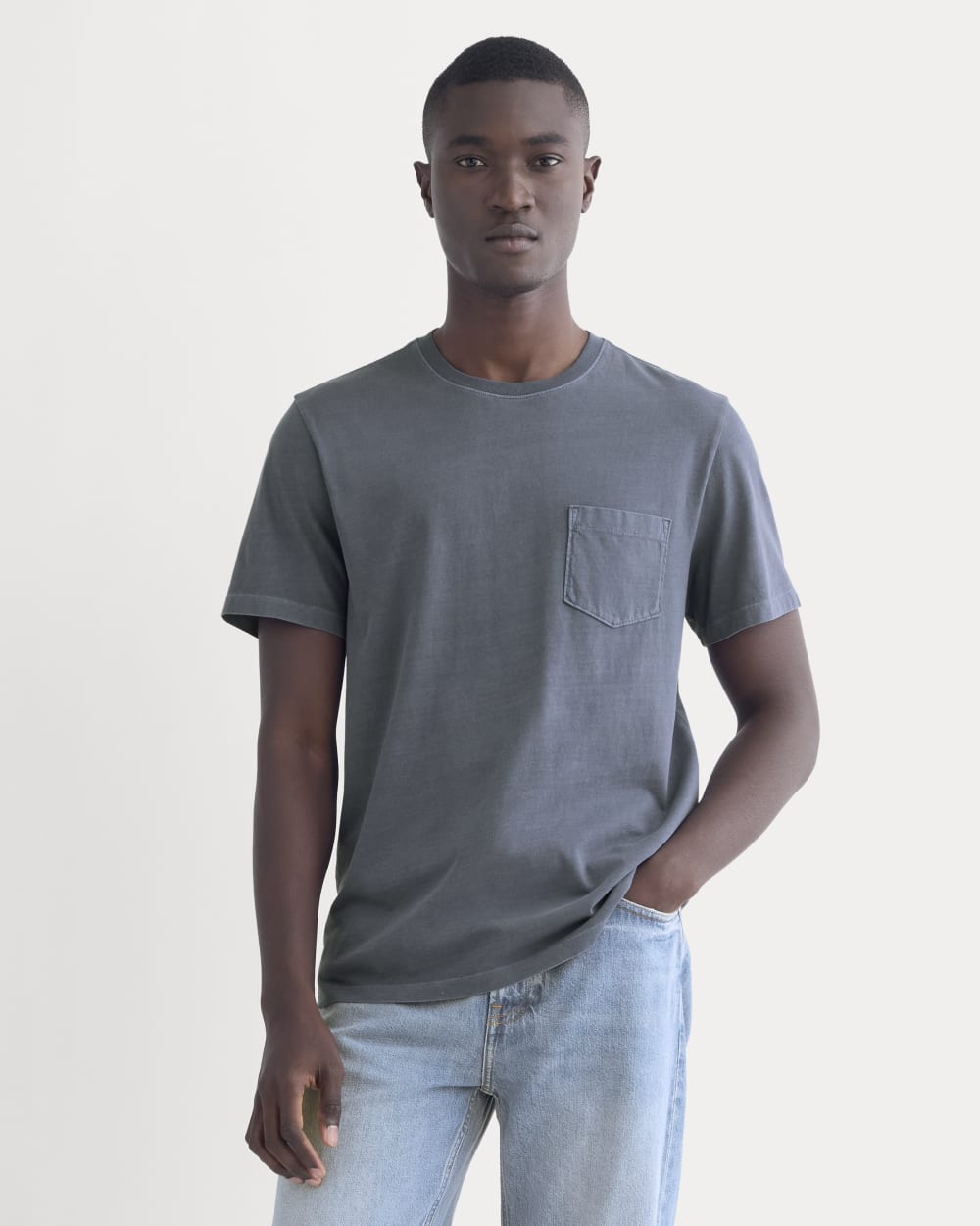 The Essential Organic Garment-Dyed Crew | Navy – Everlane