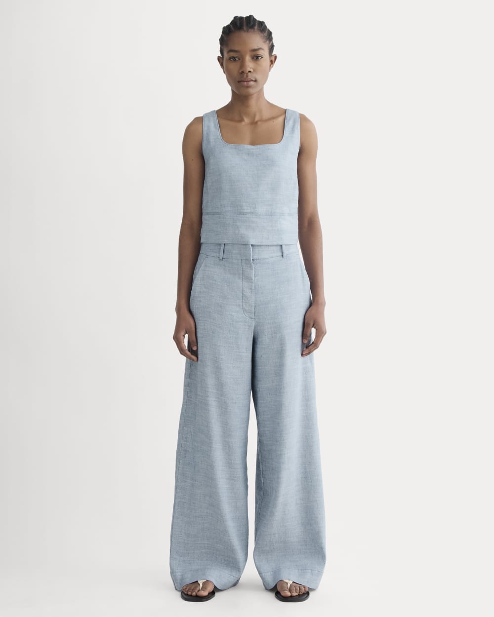 womens-wide-leg-pant-stretch-linen-chambray | primary