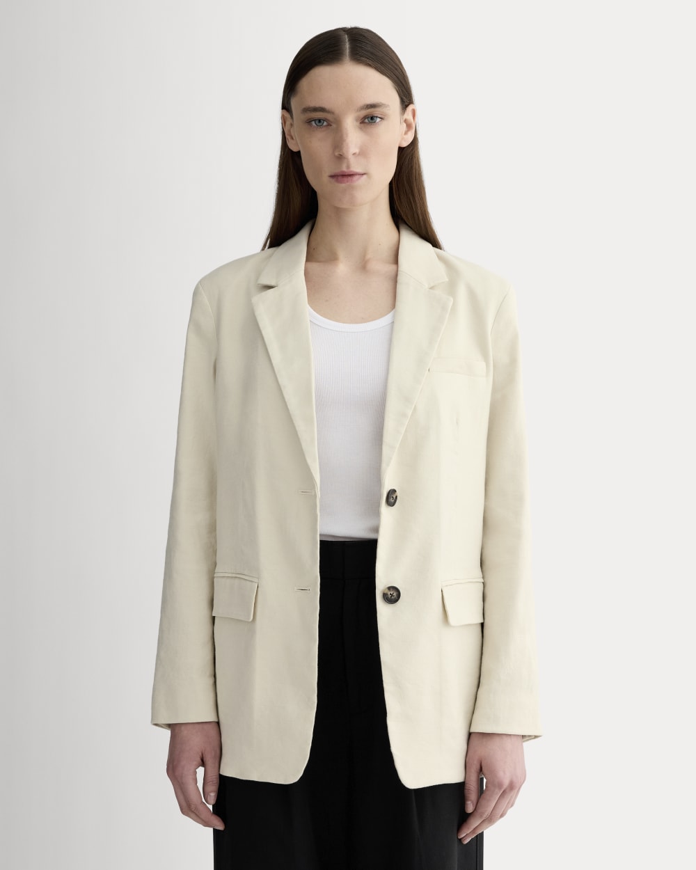 womens-oversized-blazer-stretch-linen-birch | primary