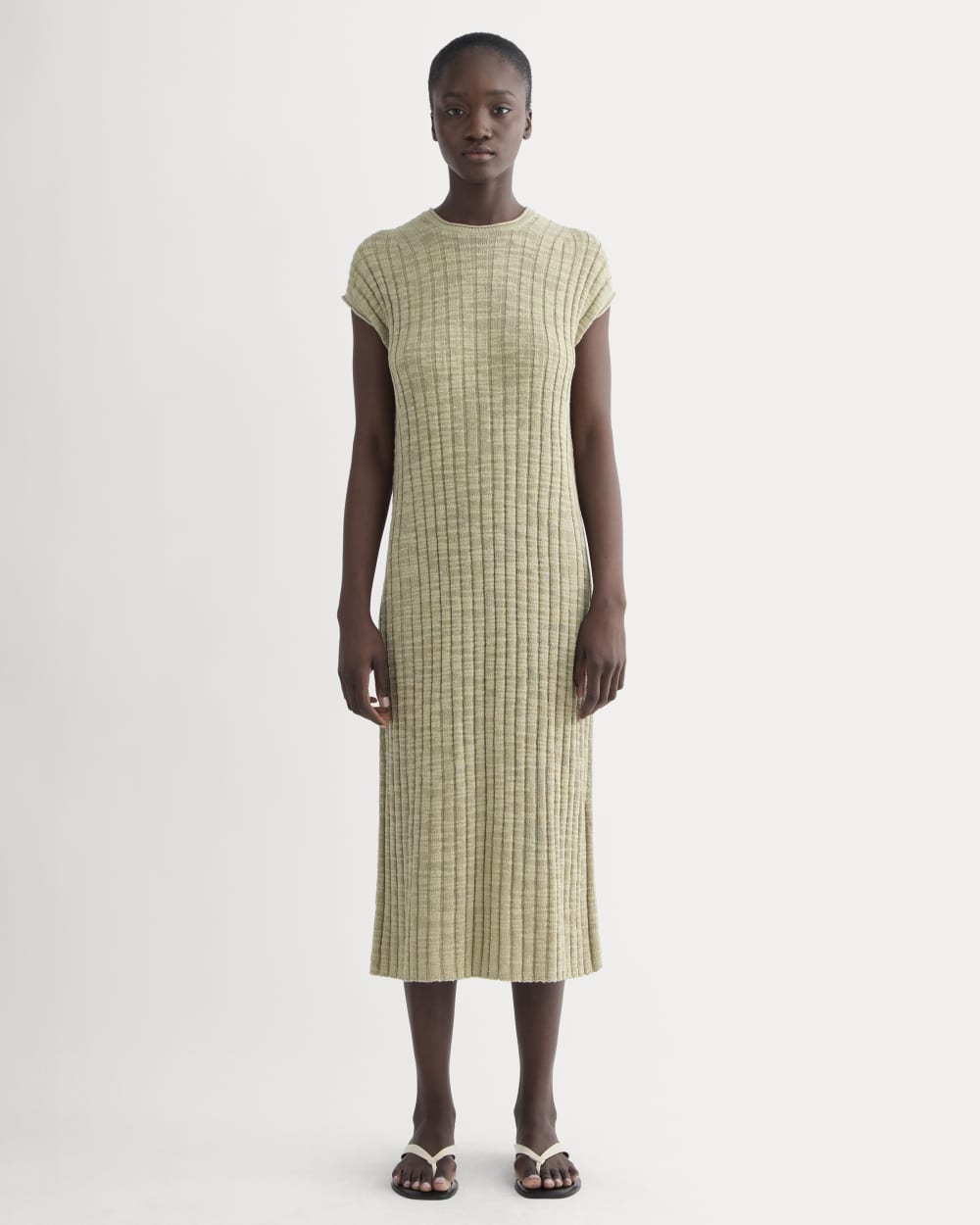 Everlane Column Dress, Cotton Linen, Eucalyptus, Size Large Everlane Column Dress, Cotton Linen, Eucalyptus, Size Large
