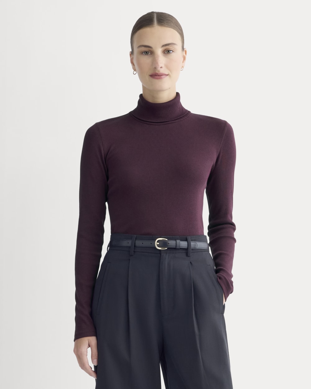 womens-supima-rib-turtleneck-heathered-port-royale | primary
