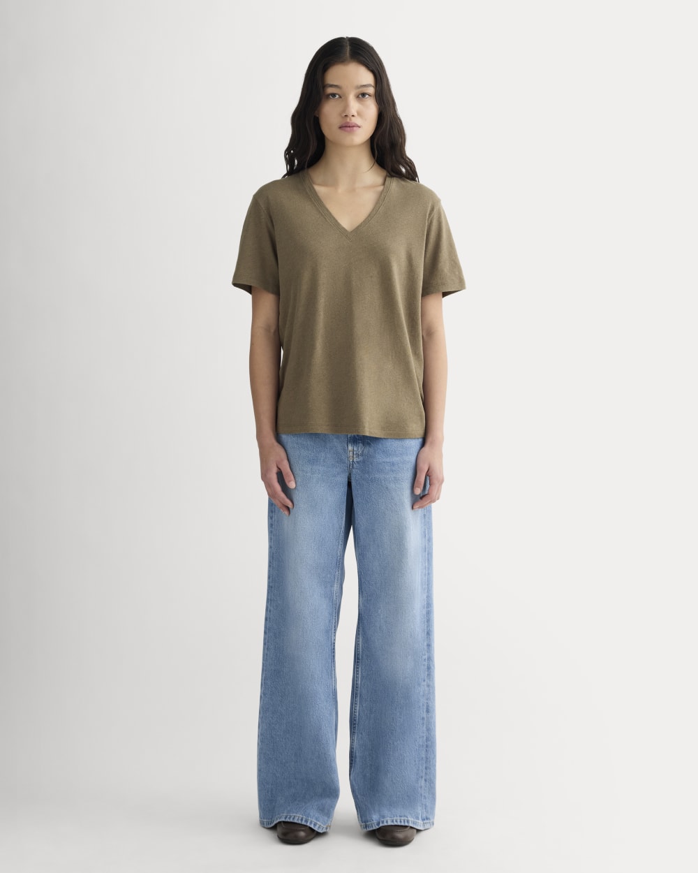 womens-slouchy-v-tee-cotton-linen-deep-taupe