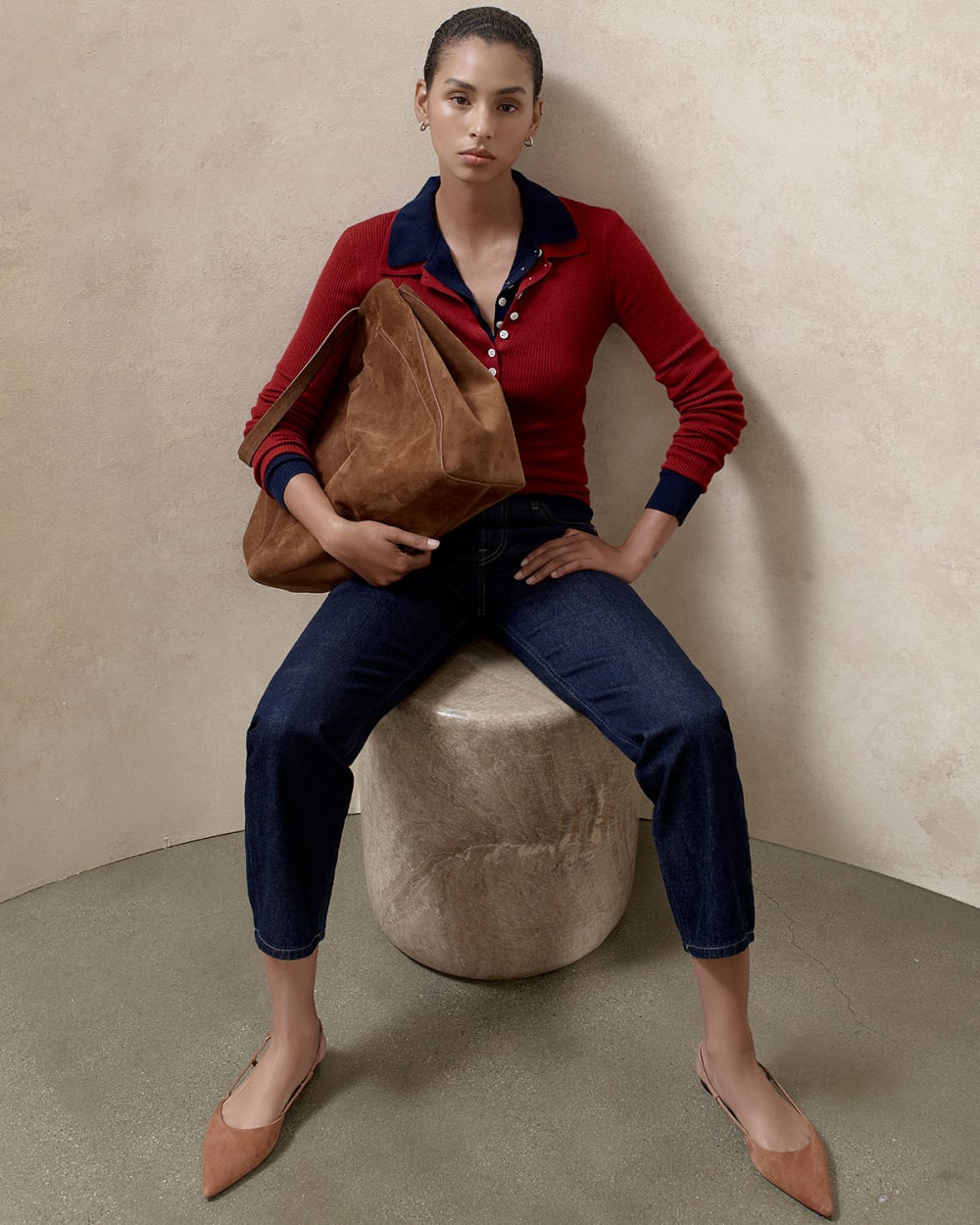 womens-ultrafine-merino-ribbed-polo-merlot | editorial