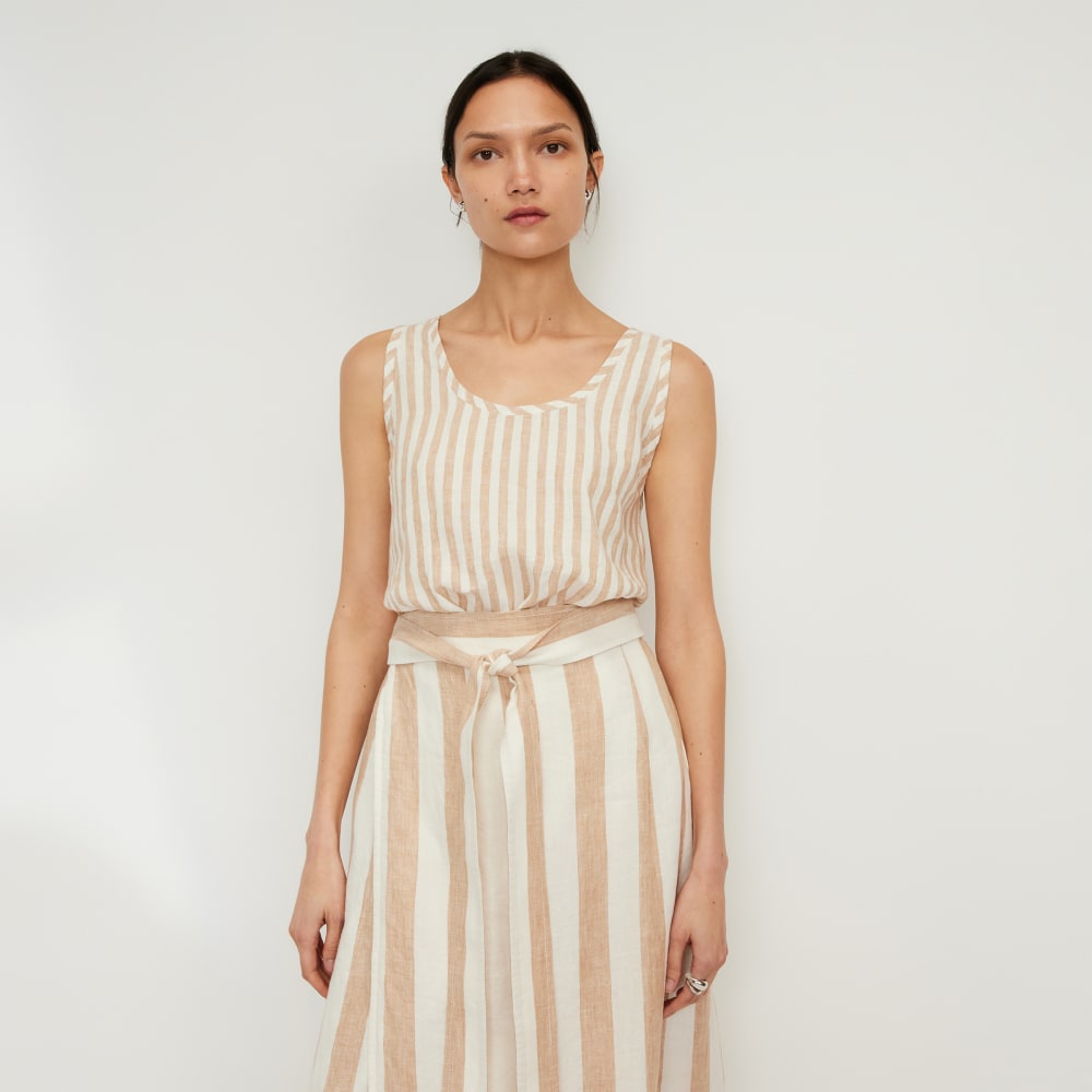 womens-linen-scoop-neck-tank-bone-caramel | primary